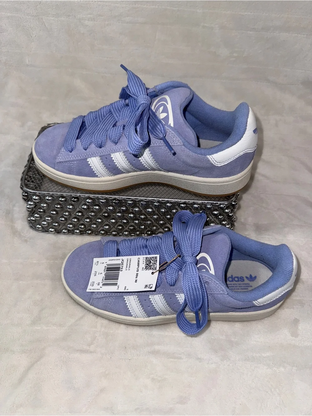 Adidas Campus 00s Lavender Spark Youth 5Y Women 6.5 JQ5753 💜👟